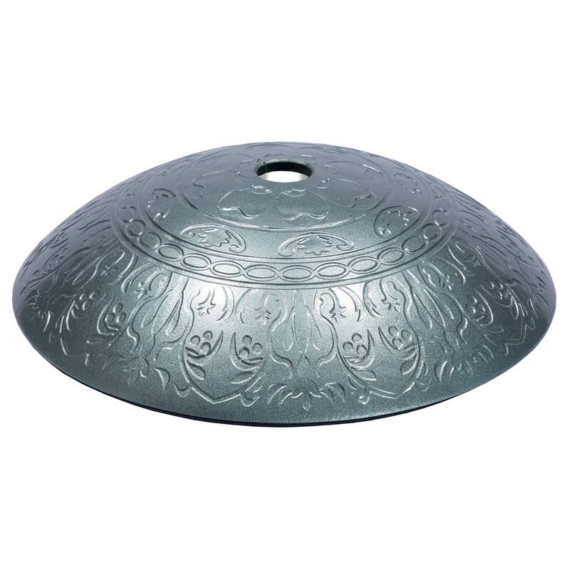 Eden Bath Teal Glass Vessel Sink With Embossed Pattern