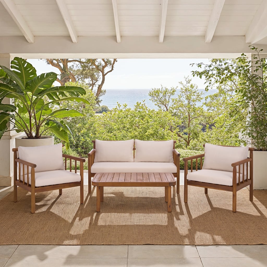 Safavieh Outdoor Living Cardori 4-Piece Set - 54"W x 27"D x 29"H