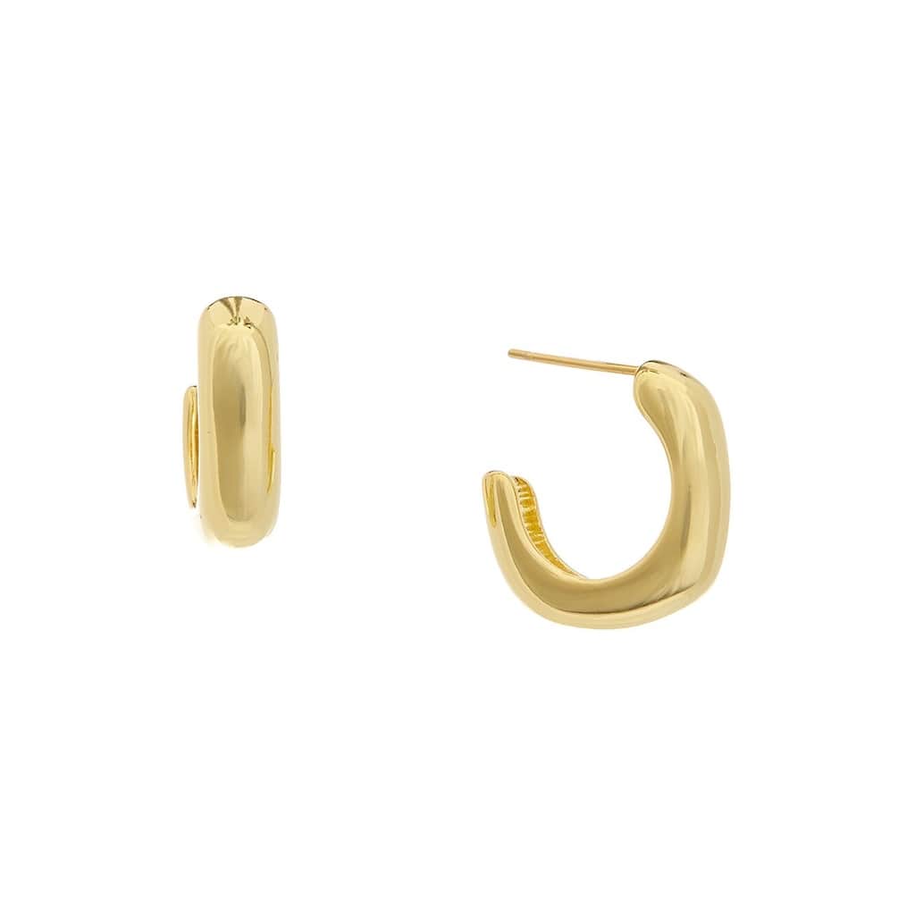 Juvell Gold Plated Brass Fancy High Polish Hoop Earrings - N/A