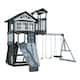 Backyard Discovery Whispering Point Light Gray Cedar Wood Swing Set - 15'3" x 11'6" - Gray - Swing Set - 15'3" x 11'6" - Kids