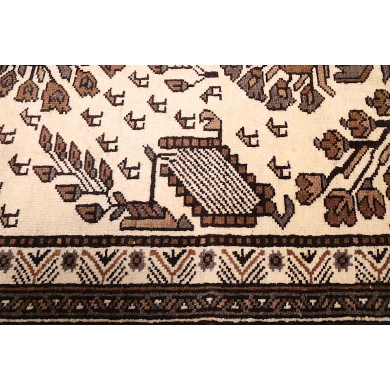 ECARPETGALLERY Hand-knotted Konya Anatolian Cream Wool Rug - 3'9 x 6'2