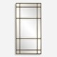 preview thumbnail 1 of 6, Industrial Window Framed Rectangular Wall Mirror - 79.75" - Antique Gold