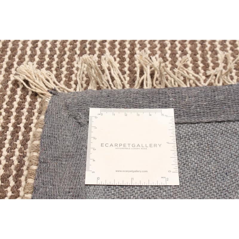 ECARPETGALLERY Hand Tufted Timeless Tan Wool Rug - 5'3 x 8'1