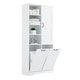 preview thumbnail 49 of 75, GDFStudio - Elijah Tall Bathroom Cabinet with Tilt-Out Laundry Hampers and Adjustable Shelves