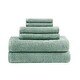 Aure 100-percent Cotton Solid 6 Piece Antimicrobial Towel Set by Clean ...