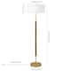 Silver Orchid Gotho Pedestal Contemporary Floor Lamp
