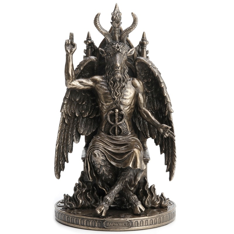 9.5 in H Baphomet Statue Figurine Poly Resin