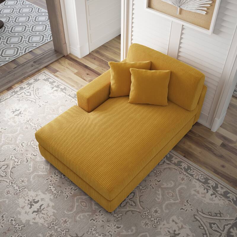 Modern Modular Sectional Sofa Corduroy Chaise Lounges