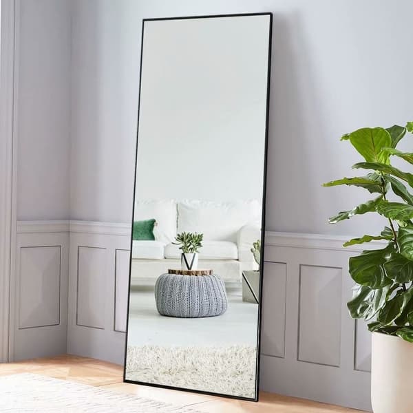 Cooper & Co. 165cm Elle Standing Full Length Rectangle Mirror Black 1EA