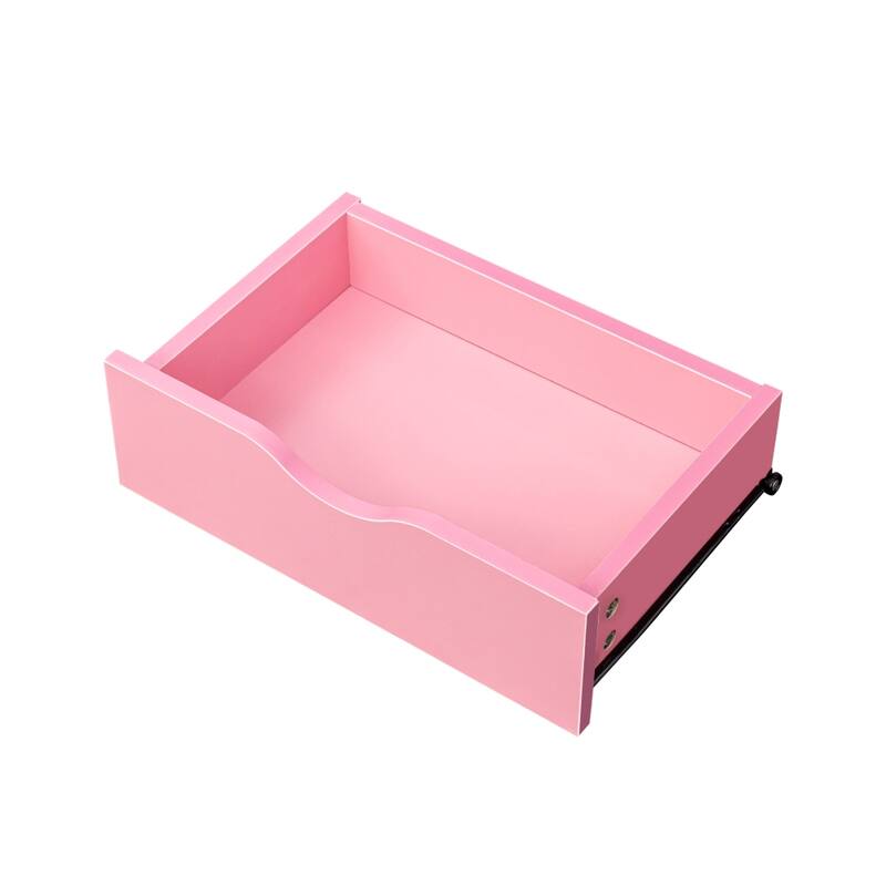 4 -Layer Pink Salon Storage Cabinet, with 2 Hair Dryer Holders