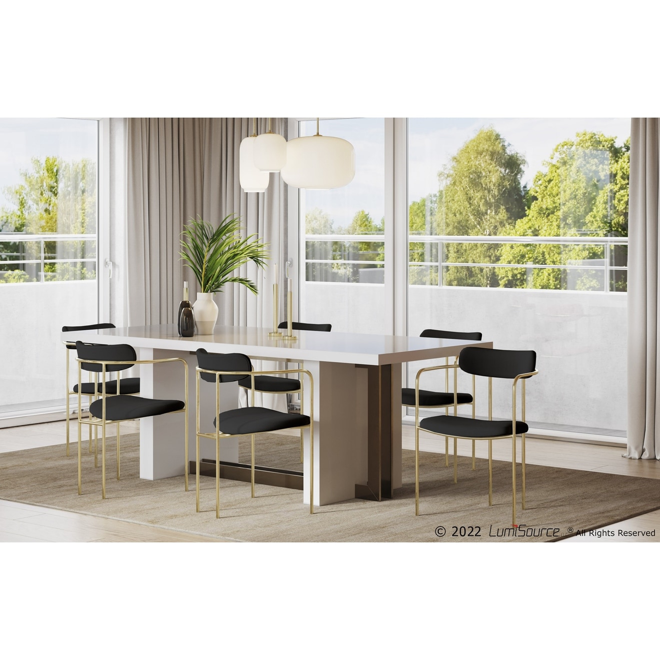 Silver Orchid Gregor Glam Velvet Chair (Set of 2)