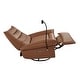 preview thumbnail 8 of 26, Genuine Italian Leather Match Power Swivel Rocker Recliner (Set of 2)