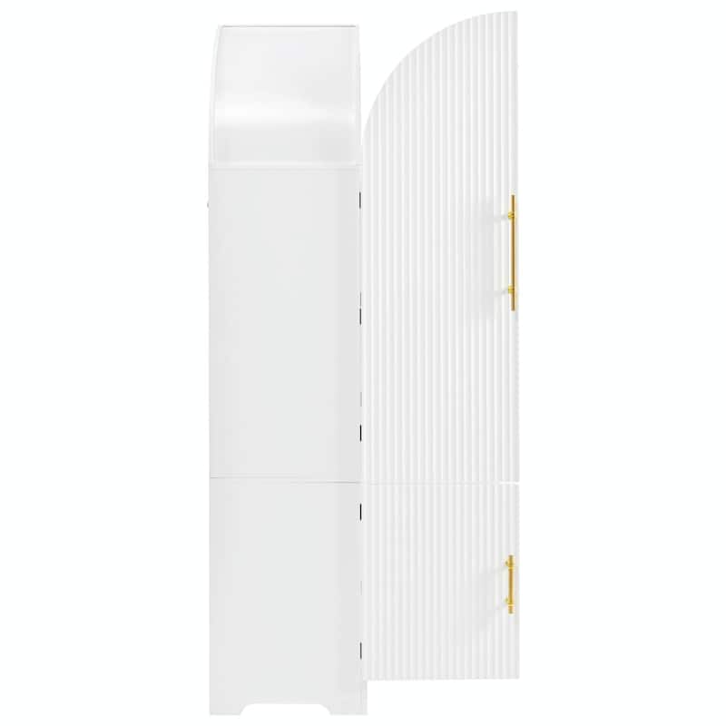 72" Tall Arched Kitchen Pantry Cabinet