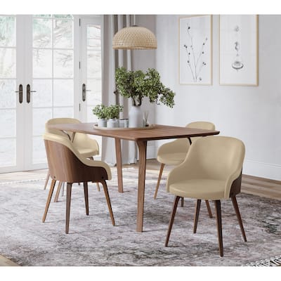 Carson Carrington Duvnas Upholstered Dining/Accent Chair with Bent Wood Legs (Set of 2)