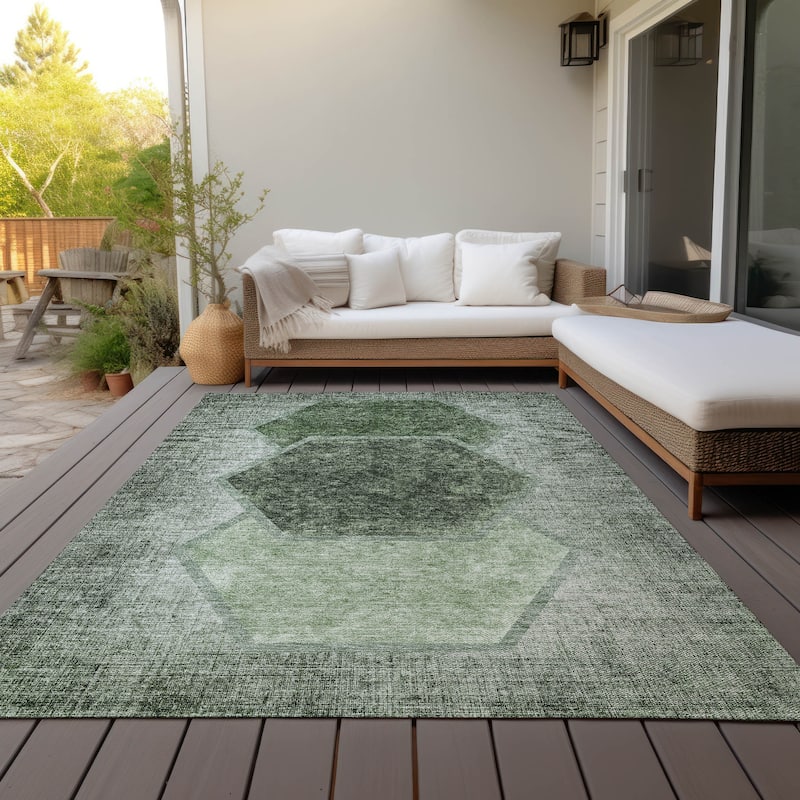 Machine Washable Indoor/ Outdoor Chantille Modern Boho Rug