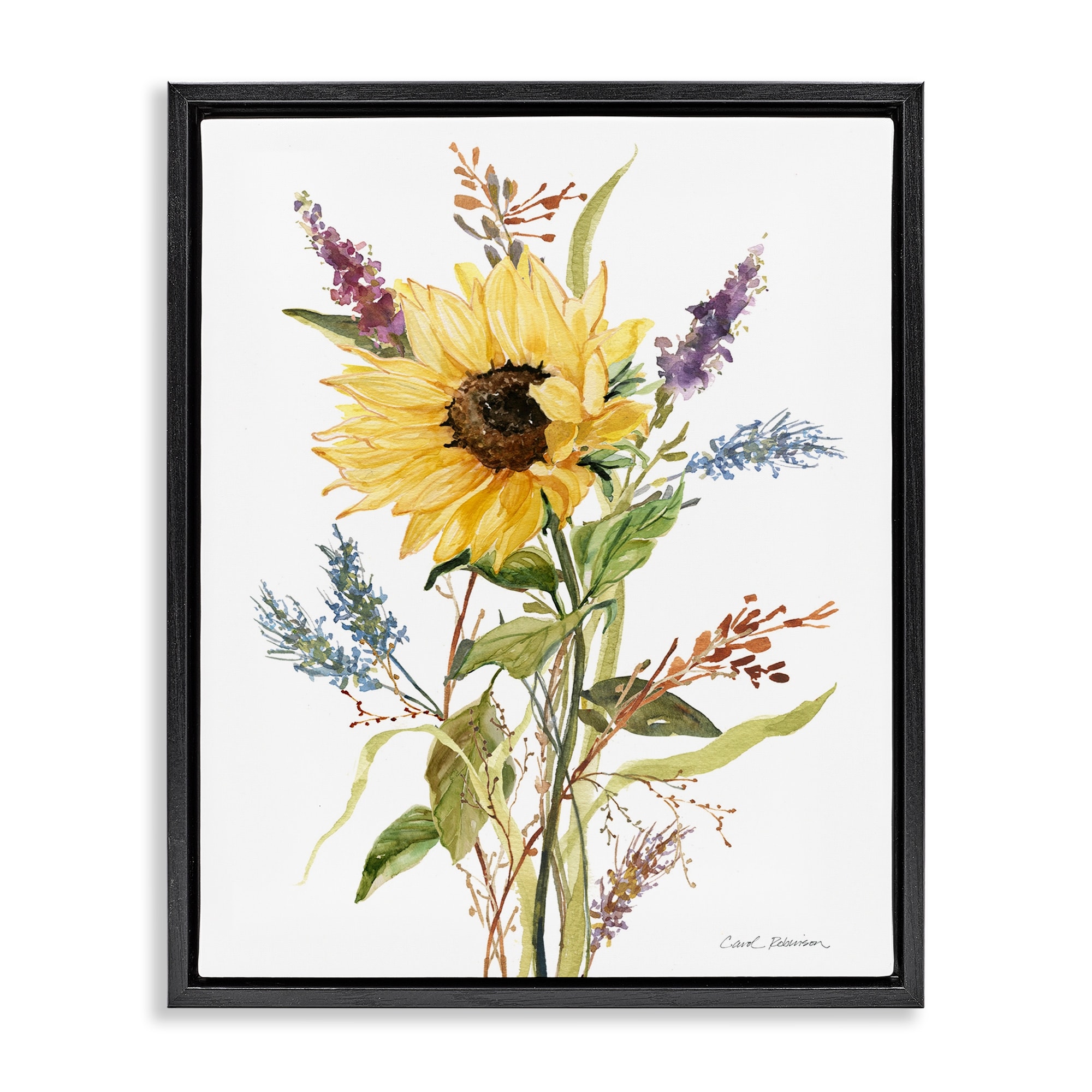 Stupell Summer Wild Flower Bundle Framed Floater Canvas Wall Art Design By Carol Robinson
