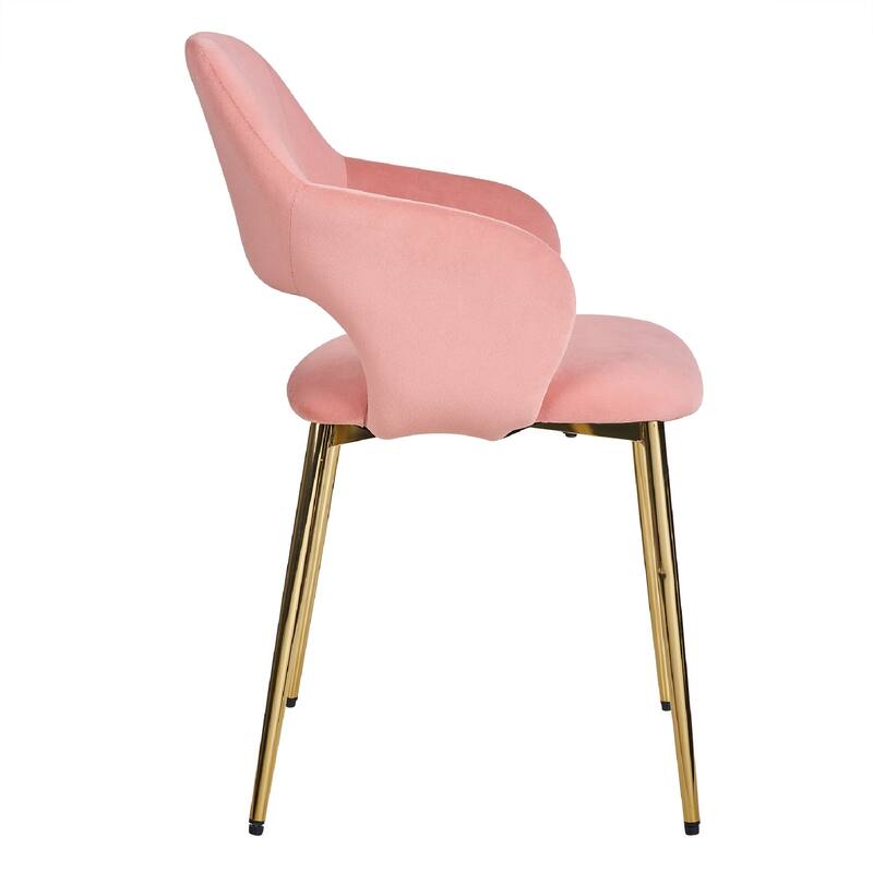 VECELO Modern Upholstered Dining Chairs Set of 4, Velvet Kitchen Chairs for Dining Room