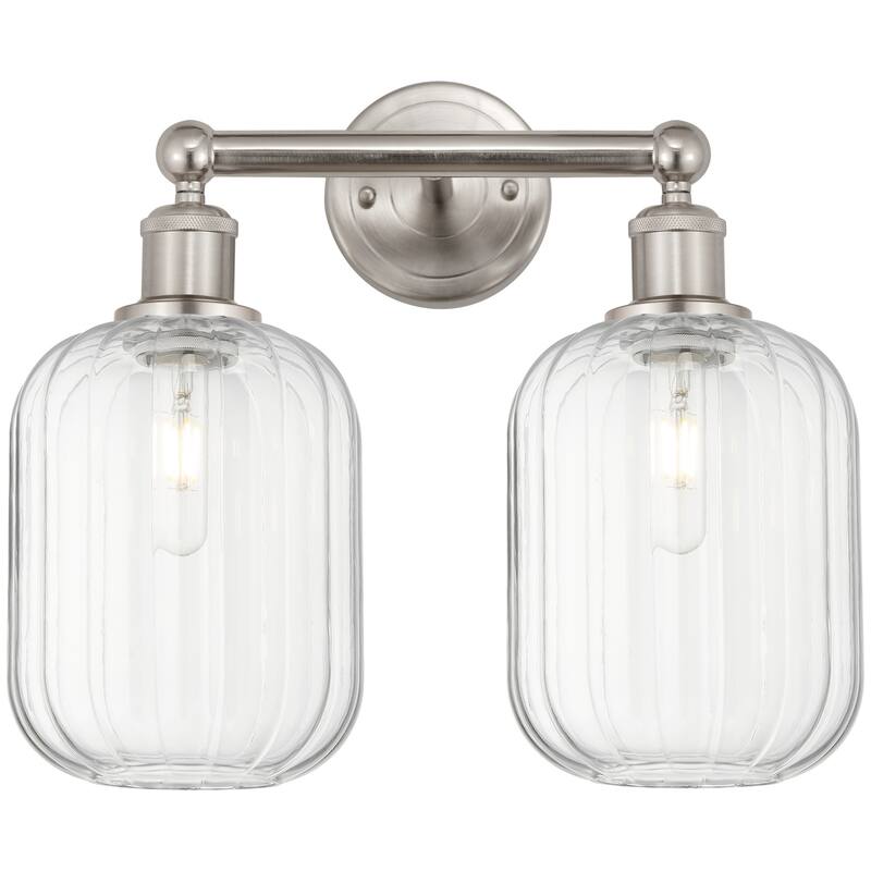 Innovations Lighting 616-2W-14-16 Preston Vanity Preston 2 Light 16" - Brushed Satin Nickel / Clear
