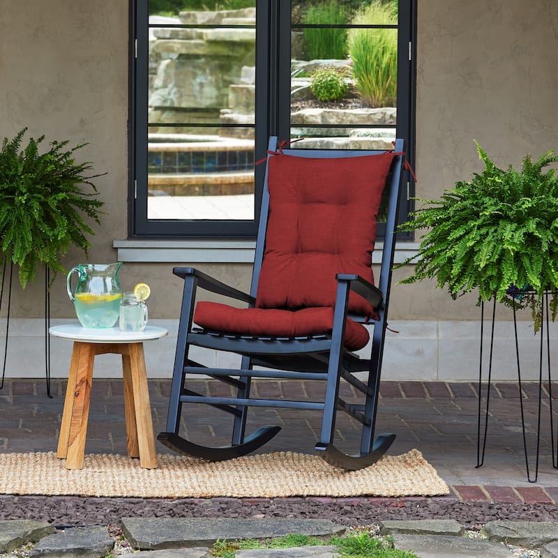 ARDEN Plush Indoor/Outdoor Rocking Chair Cushion Set