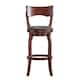Verona Swivel 29-inch High Back Bar Stool by iNSPIRE Q Classic.. - Brown Faux Leather -Curved