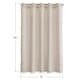 preview thumbnail 23 of 39, No Hooks Linen Textured Geometric Tassels Shower Curtain with Snap-in Liner