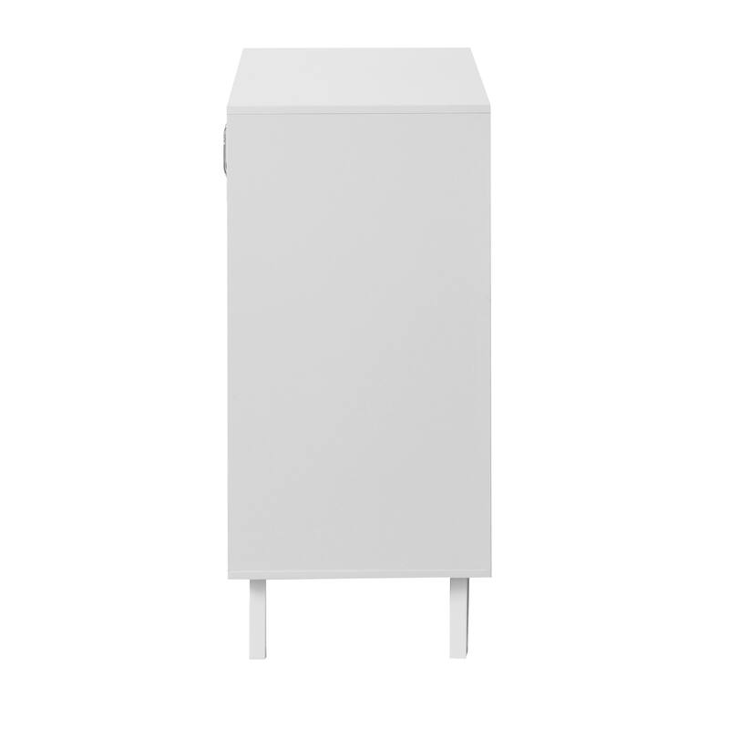Modern Bathroom Storage Cabinet with 2 Glass Doors