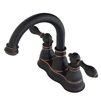 American Classic Two-Handle 2-Hole Deck Mount 4 in. Centerset Bathroom Faucet in Naples Bronze