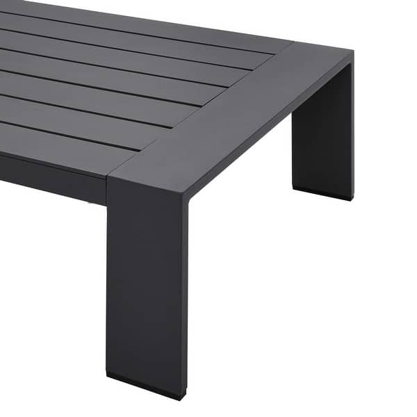 Tahoe Outdoor Patio Powder-Coated Aluminum Coffee Table - Bed Bath ...