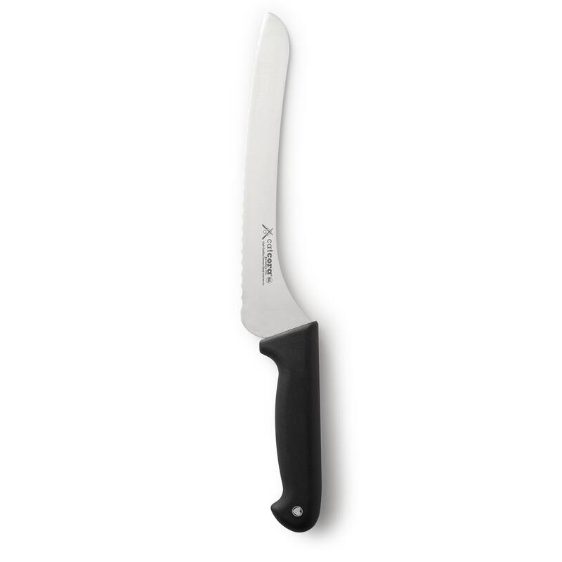 CatCora Offset Serrated Bread Knife, Professional 9-Inch German Steel Blade, Soft-Grip Handle, NSF-Certified Kitchen Knife