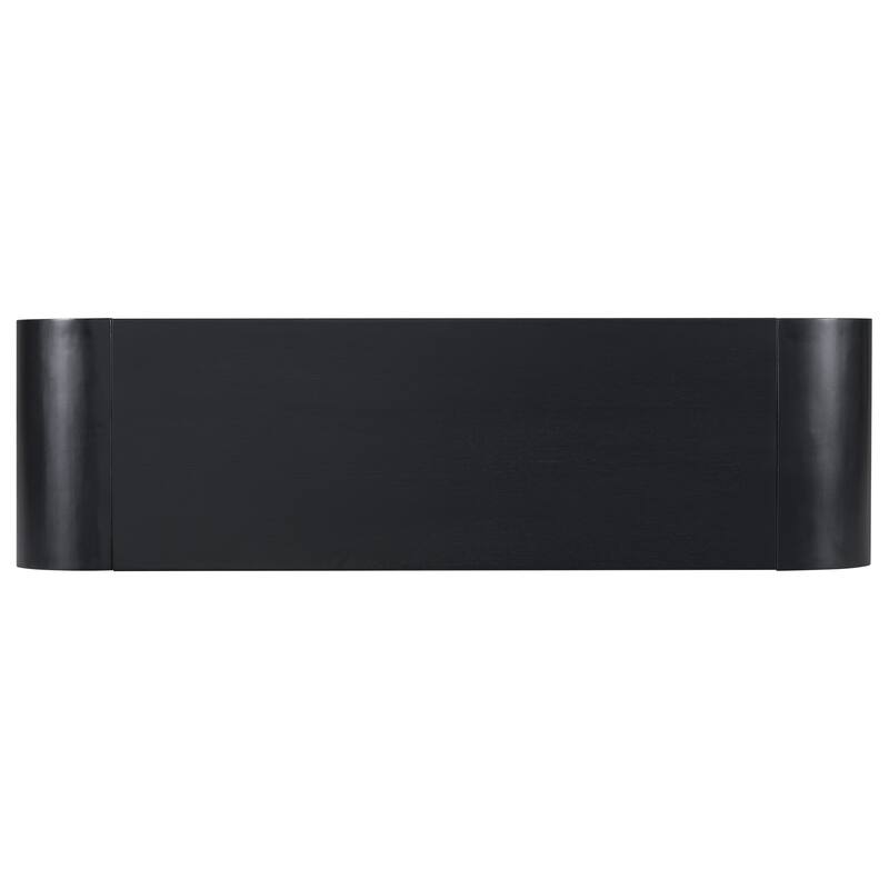 Modern Curved Entryway Table, Narrow Console Table Accent Table for Hallway Balcony Living Room
