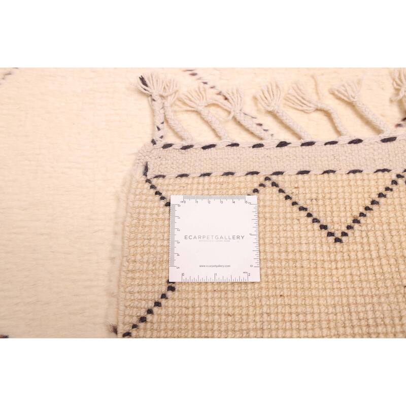 ECARPETGALLERY Hand-knotted Pak Finest Marrakesh Cream Wool Rug - 8'6 x 9'8