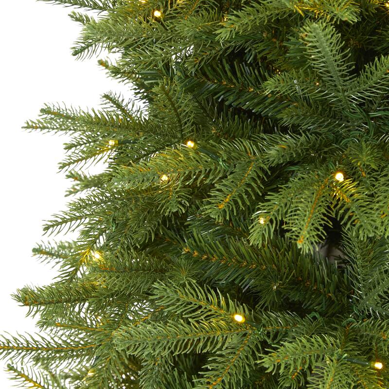 Pre-Lit Vancouver Fir Artificial Christmas Tree - 6.5' - Clear LED Lights - 6 Foot