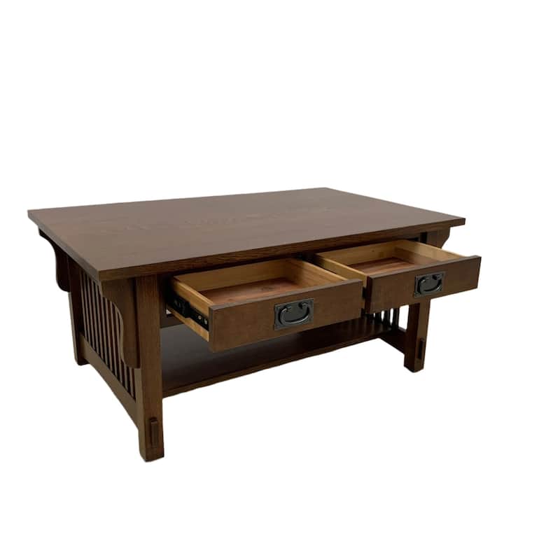 Mission Crofter 4 Drawer Coffee Table with Spindles - 40"