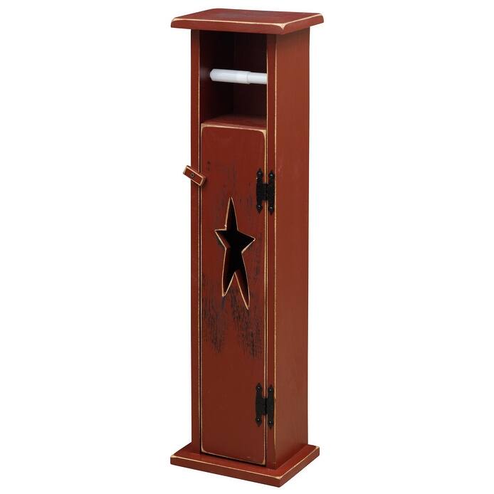 Country-Style Toilet Paper Holder - Burgundy