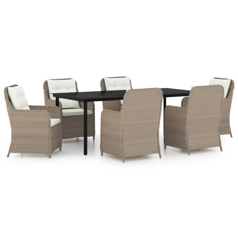 vidaXL Patio Dining Set Outdoor Dining Set Table and Chair Set for Garden