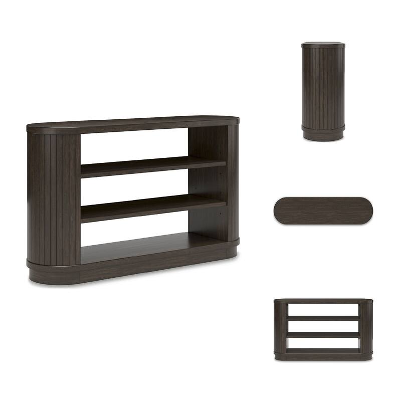 Signature Design by Ashley Korestone Warm Brown 60" Credenza - 57.88"W x 16"D x 34"H