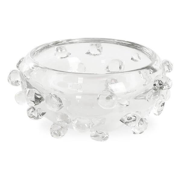slide 2 of 3, Uttermost 18181 Aura 10-1/2" Wide Glass Decorative Bowl Clear