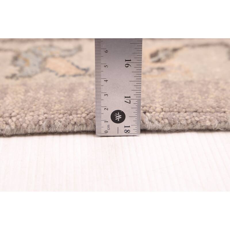 ECARPETGALLERY Hand-knotted Finest Agra Jaipur Grey Wool Rug - 9'6 x 13'0