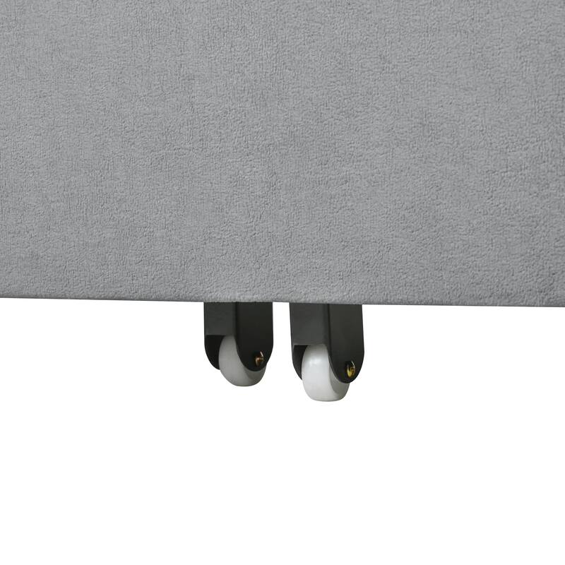 GDFStudio - 3-in-1 Chenille 75.59" Convertible Sofa Bed Queen Size