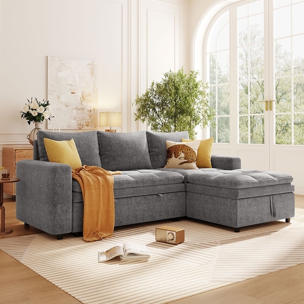 L-shaped Sofa with Lounge Chair Design, Sectional Couch