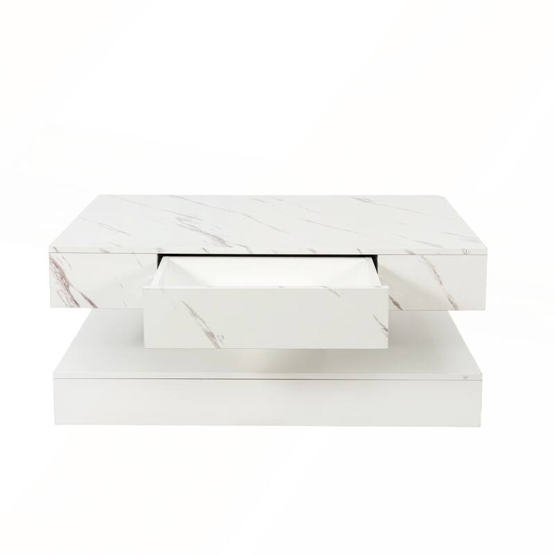 16.93IN High LED Coffee Table with Storage