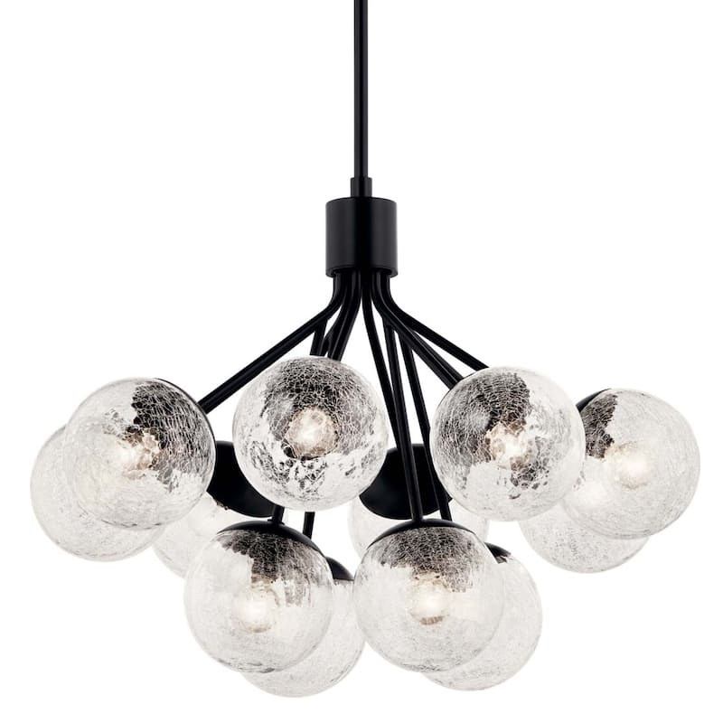 Kichler 52701 Silvarious 12 Light 30" Wide Chandelier - Black