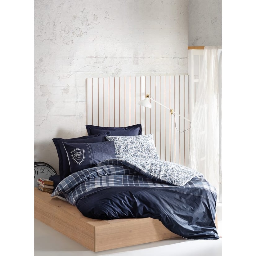 SUSSEXHOME Navy Ships Duvet Cover Set | Dark Blue, Hypoallergenic