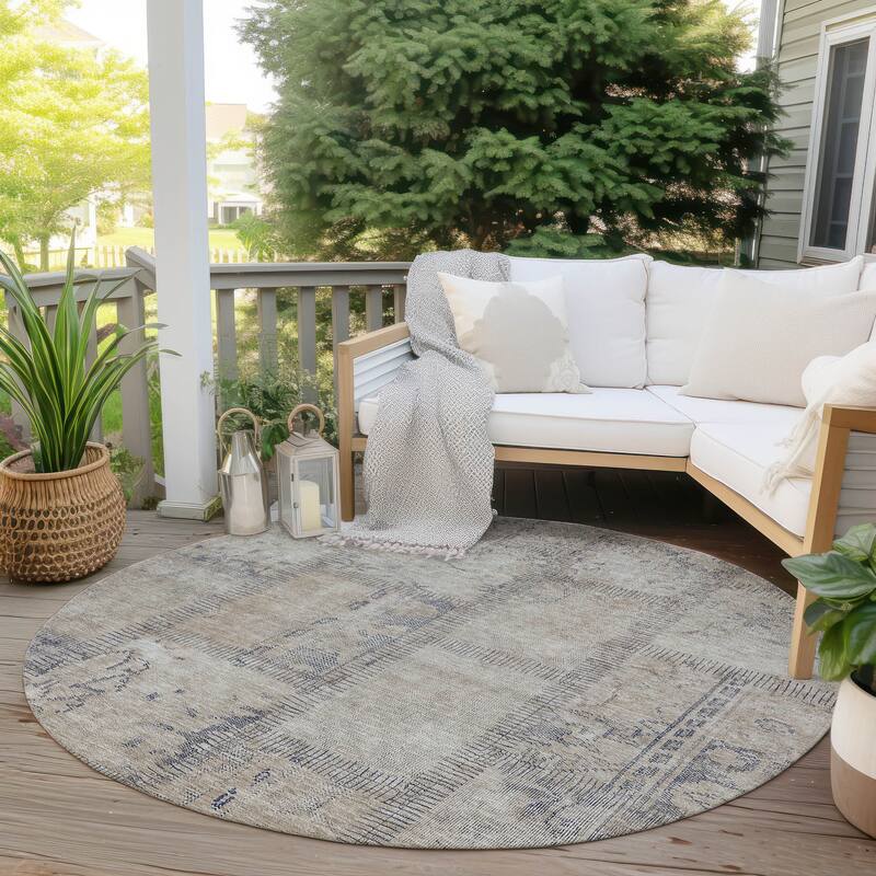 Machine Washable Indoor/ Outdoor Chantille Boho Traditional Rug