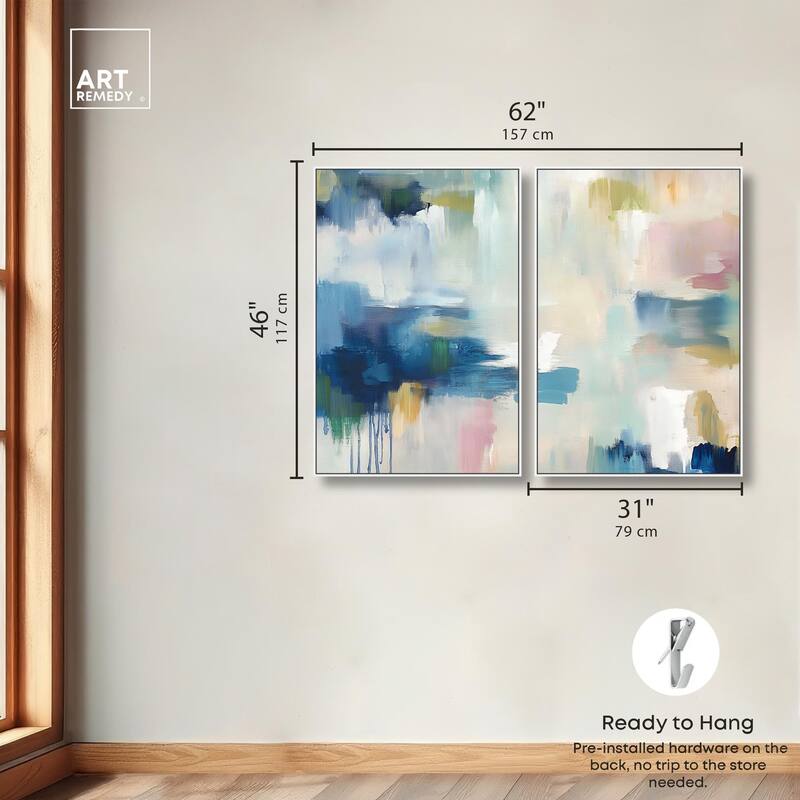 Pale Periwinkle I Canvas Set of 2 by Art Remedy