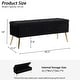 preview thumbnail 22 of 72, Velvet/Leather Storage Bench for Bedroom,End of Bed Bench for King Size Bed, Modern Upholstered Long Ottoman Bench for Entryway