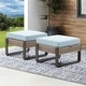 preview thumbnail 3 of 19, Cozywor 2-Piece Wicker Outdoor Patio Ottoman with Steel Frame and Cushions