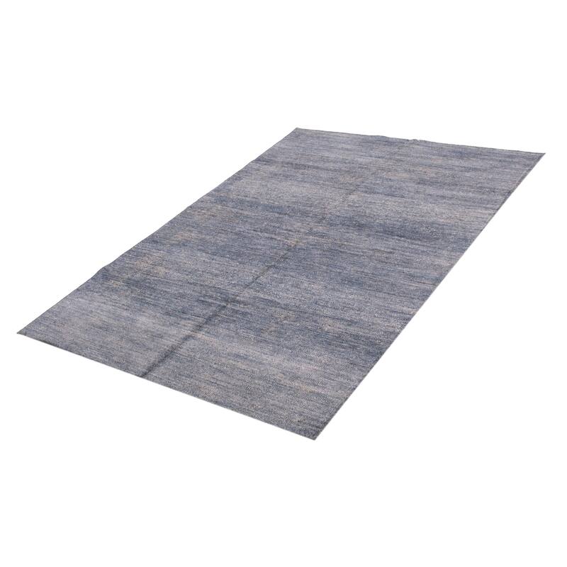 ECARPETGALLERY Hand-knotted Loreto Blue Silk Rug - 9'9 x 14'10