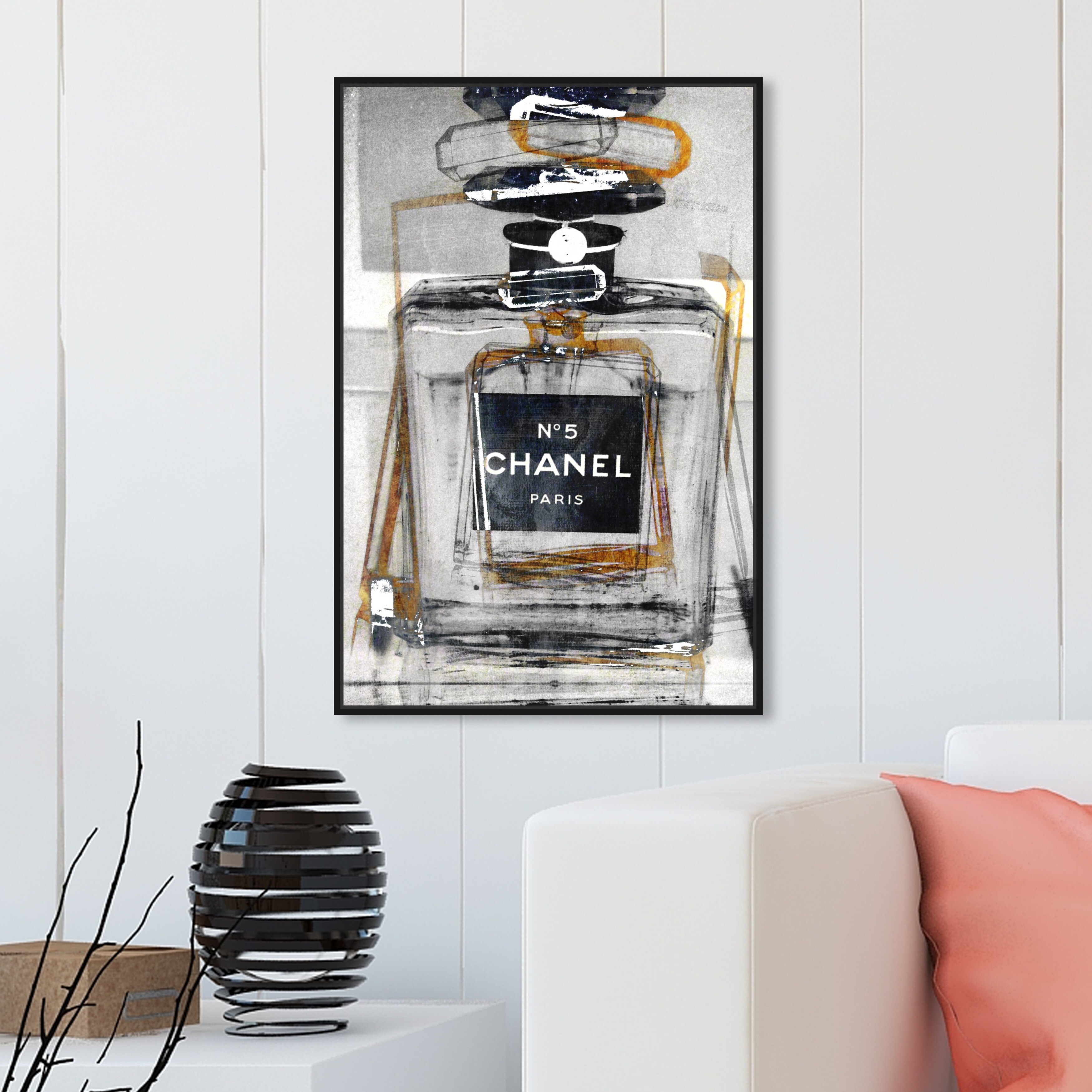 Oliver Gal 'Infinite Glam Gold' Fashion and Glam Wall Art Framed Canvas  Print Perfumes - Gray, Black - On Sale - Bed Bath & Beyond - 31794432