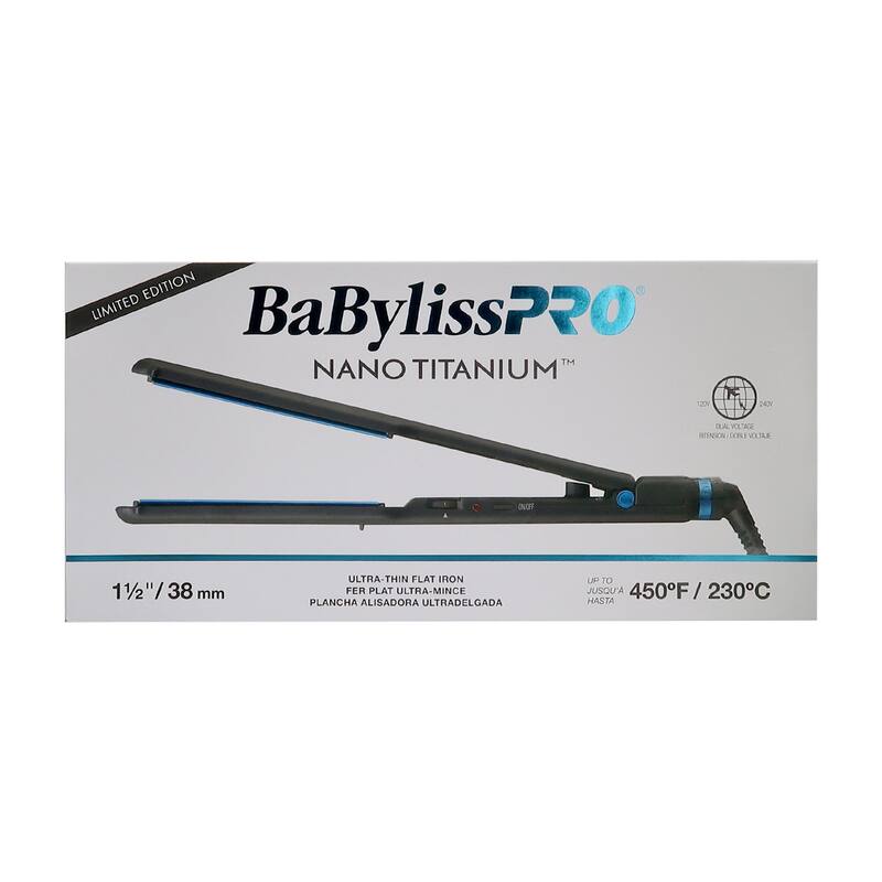 BaByliss Pro LIMITED EDITON Nano Titanium 1-1/2" Ultra-Thin Flat Iron #BNTMB4073TUC (Dual Voltage)